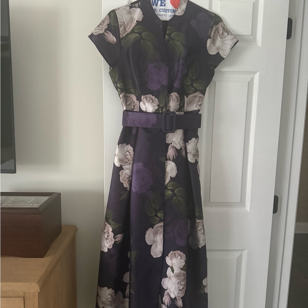 Sachin + Babi Dark Purple Floral Wedding Dress - Picture 2 of 5
